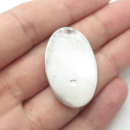 925 Sterling Silver Vintage Praying Pope Religious Medal Pendant