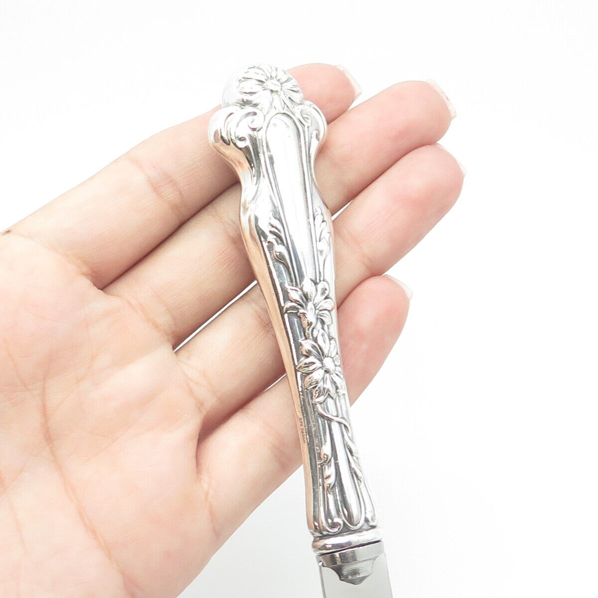 925 Sterling Silver & Stainless Steel Antique R. Blackinton & Co. Daisy Knife