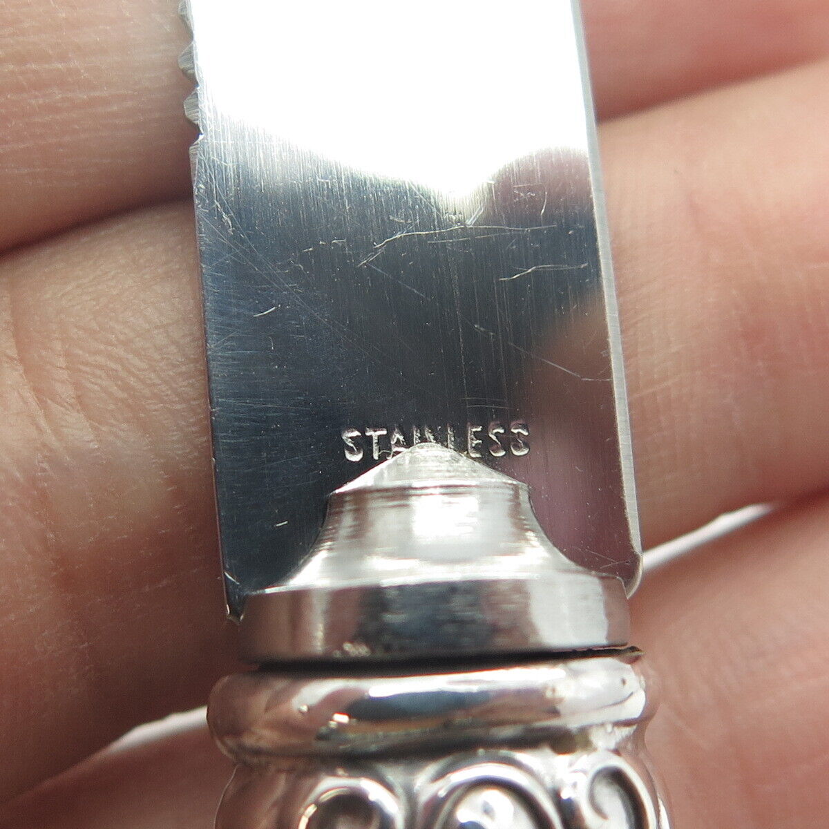 925 Sterling Silver & Stainless Steel Antique R. Blackinton & Co. Daisy Knife