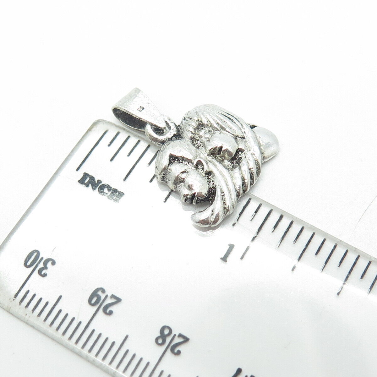 925 Sterling Silver Vintage Twins Character Charm Pendant