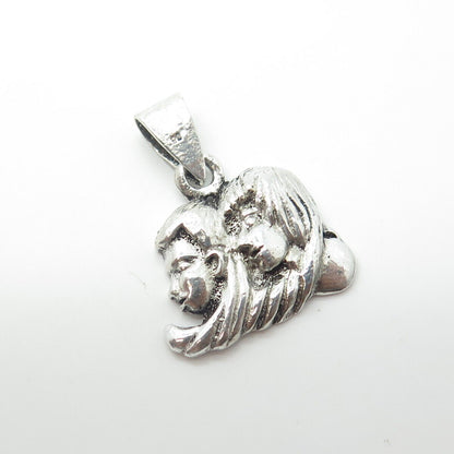 925 Sterling Silver Vintage Twins Character Charm Pendant