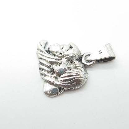 925 Sterling Silver Vintage Twins Character Charm Pendant