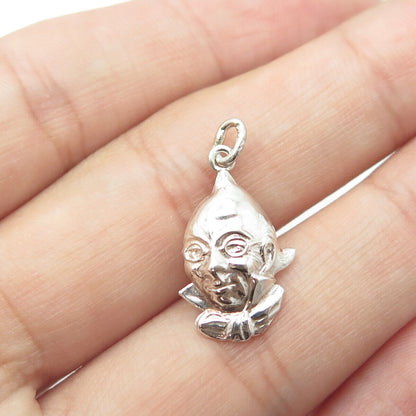 925 Sterling Silver Vintage Alien Movie Character Charm Pendant