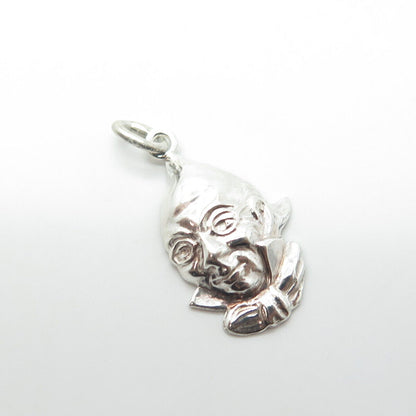 925 Sterling Silver Vintage Alien Movie Character Charm Pendant