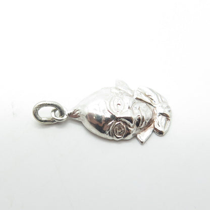 925 Sterling Silver Vintage Alien Movie Character Charm Pendant