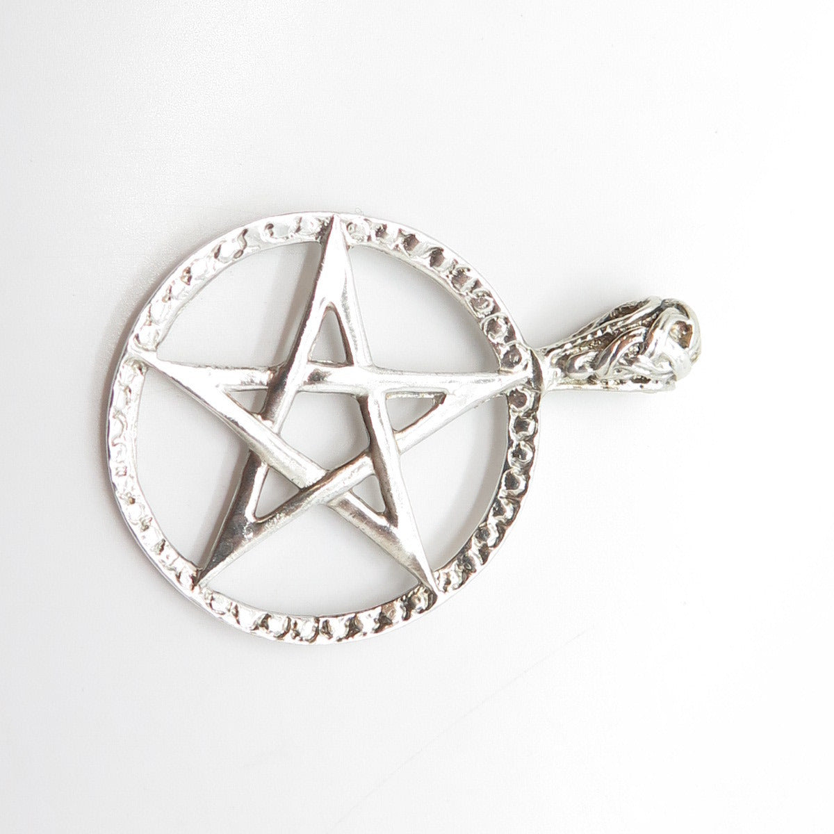 925 Sterling Silver Vintage Pentagram Star Pendant