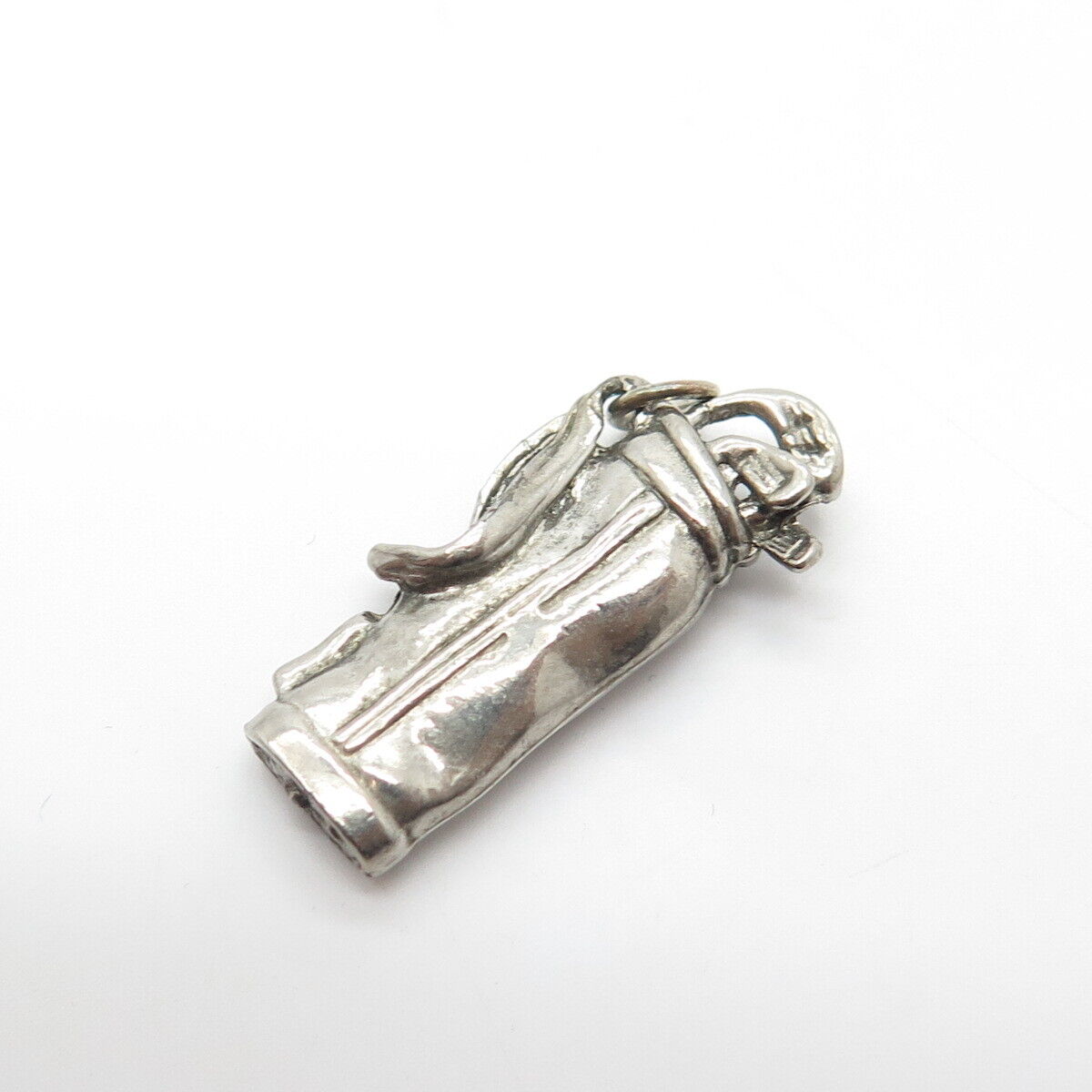 925 Sterling Silver Vintage Golf Bag Charm Pendant