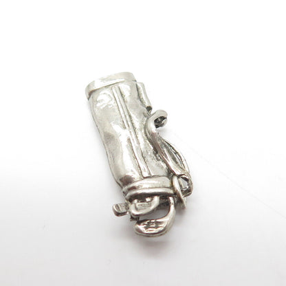 925 Sterling Silver Vintage Golf Bag Charm Pendant