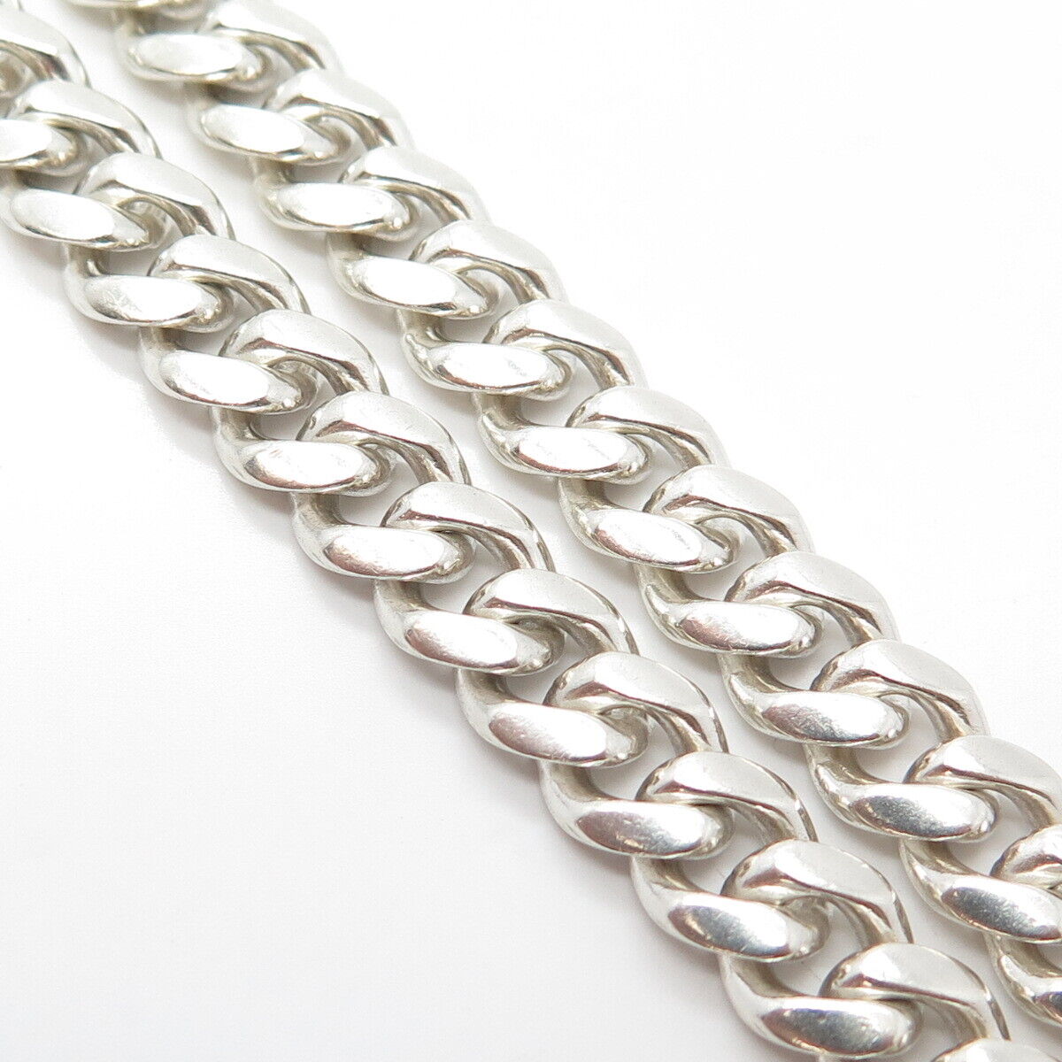 925 Sterling Silver Italy Heavy Cuban Chain Necklace 30"