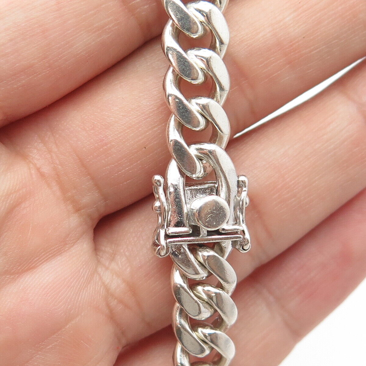 925 Sterling Silver Italy Heavy Cuban Chain Necklace 30"