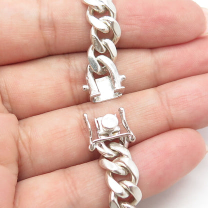 925 Sterling Silver Italy Heavy Cuban Chain Necklace 30"