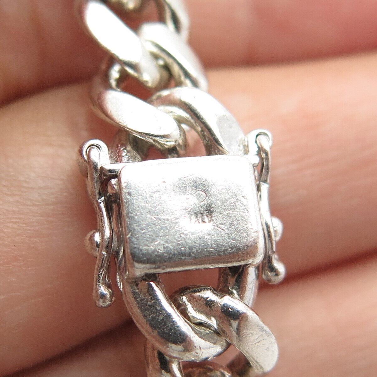 925 Sterling Silver Italy Heavy Cuban Chain Necklace 30"