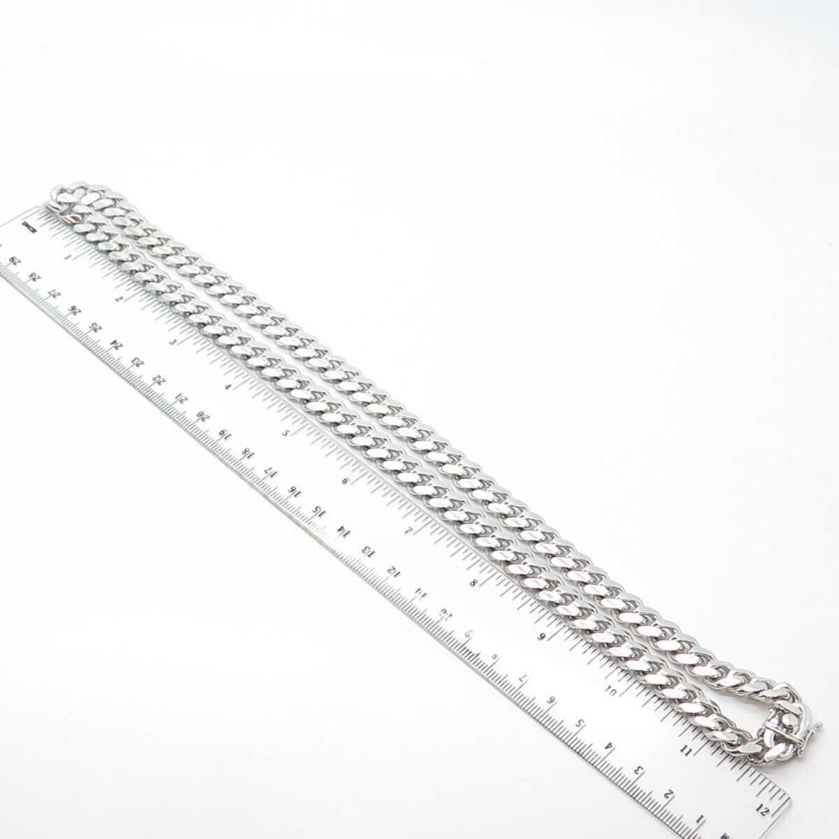 925 Sterling Silver Italy Heavy Cuban Chain Necklace 24"