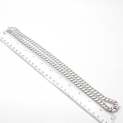 925 Sterling Silver Italy Heavy Cuban Chain Necklace 24"