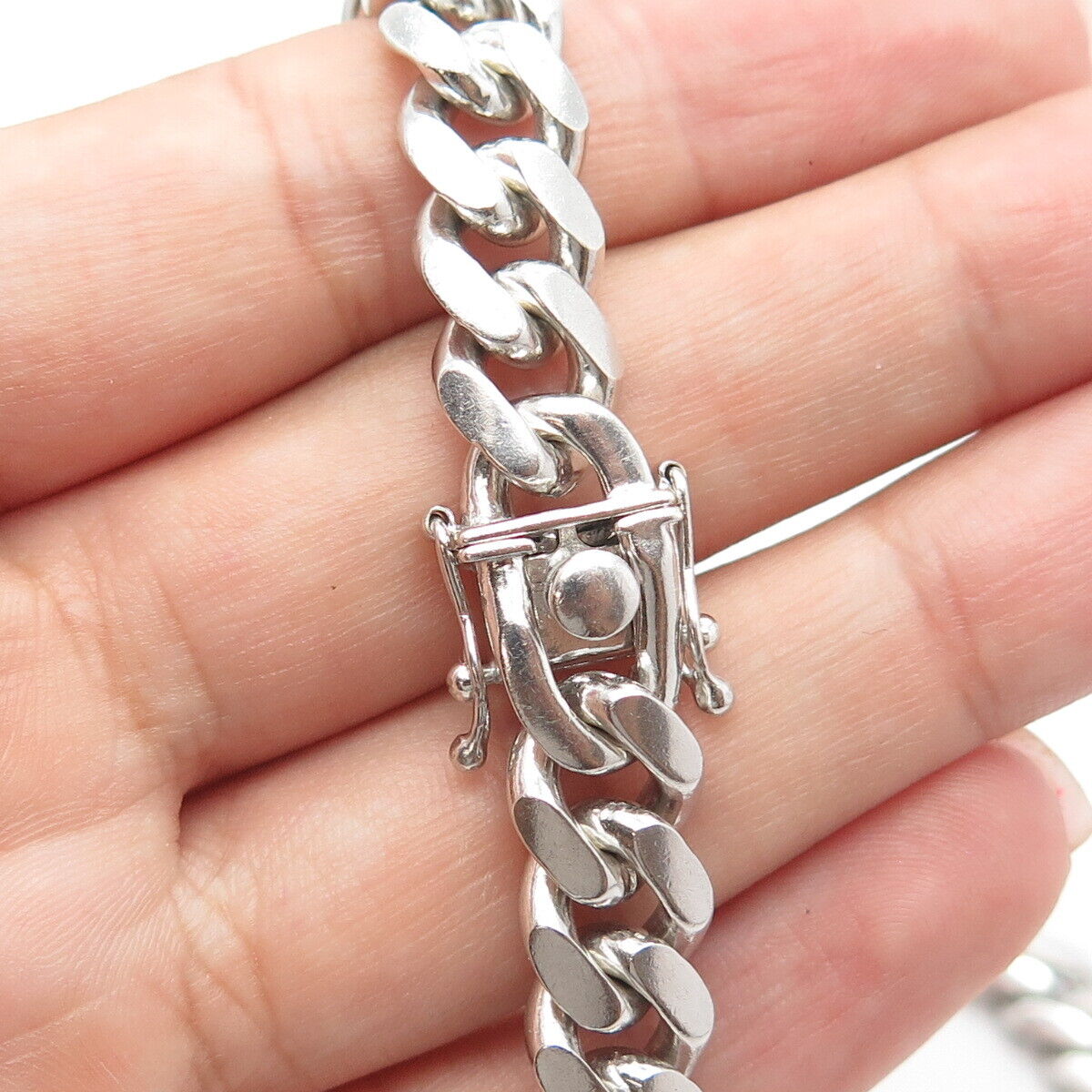 925 Sterling Silver Italy Heavy Cuban Chain Necklace 24"