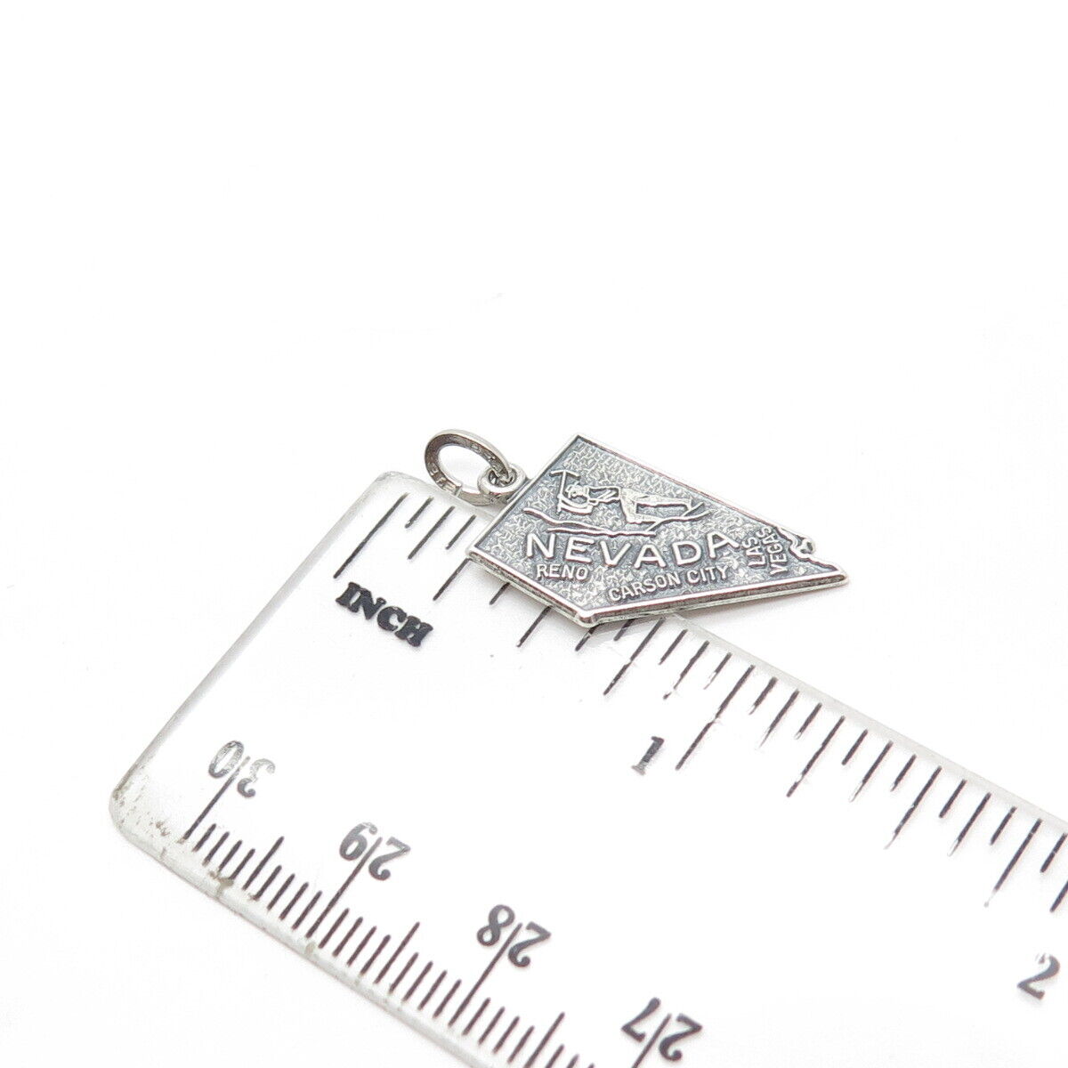 925 Sterling Silver Vintage Beau Nevada Las Vegas Carson City Reno Pendant