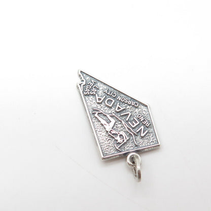 925 Sterling Silver Vintage Beau Nevada Las Vegas Carson City Reno Pendant