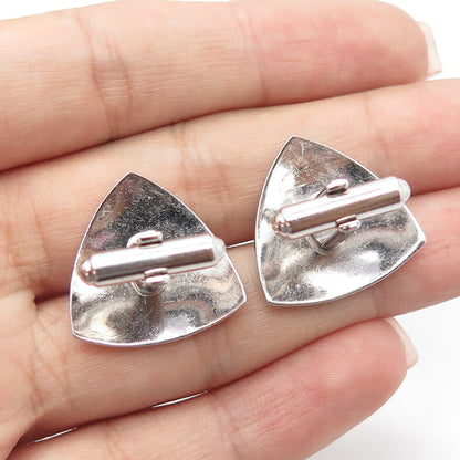 925 Sterling Silver Vintage Floral Cufflinks