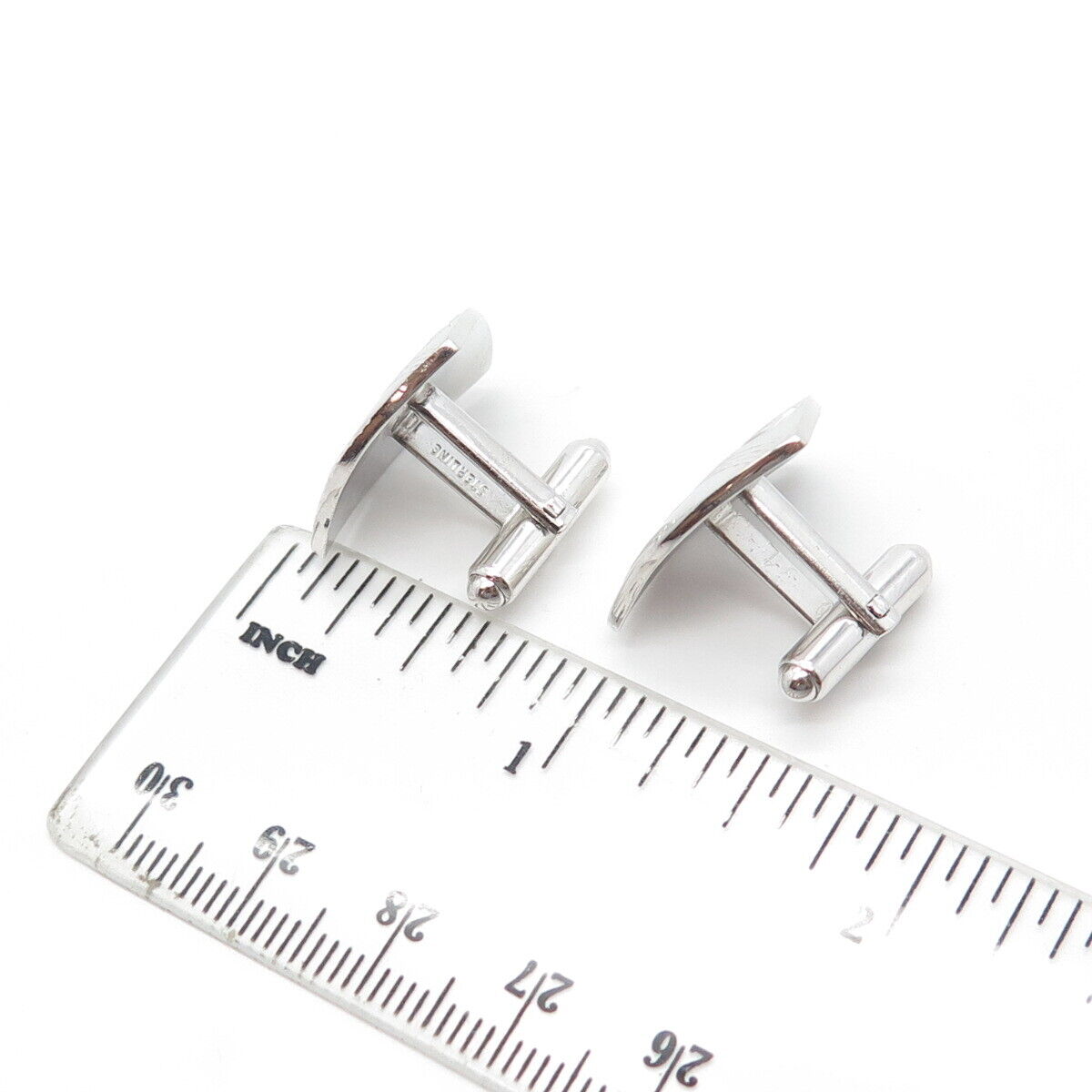 925 Sterling Silver Vintage Floral Cufflinks