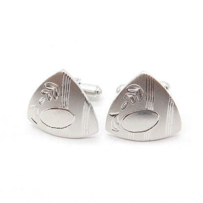 925 Sterling Silver Vintage Floral Cufflinks