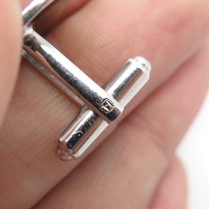 925 Sterling Silver Vintage Floral Cufflinks