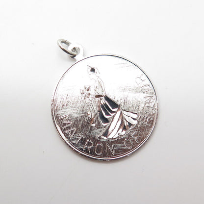 925 Sterling Silver Vintage Griffith & Sons Co "Matron of Honor" Charm Pendant