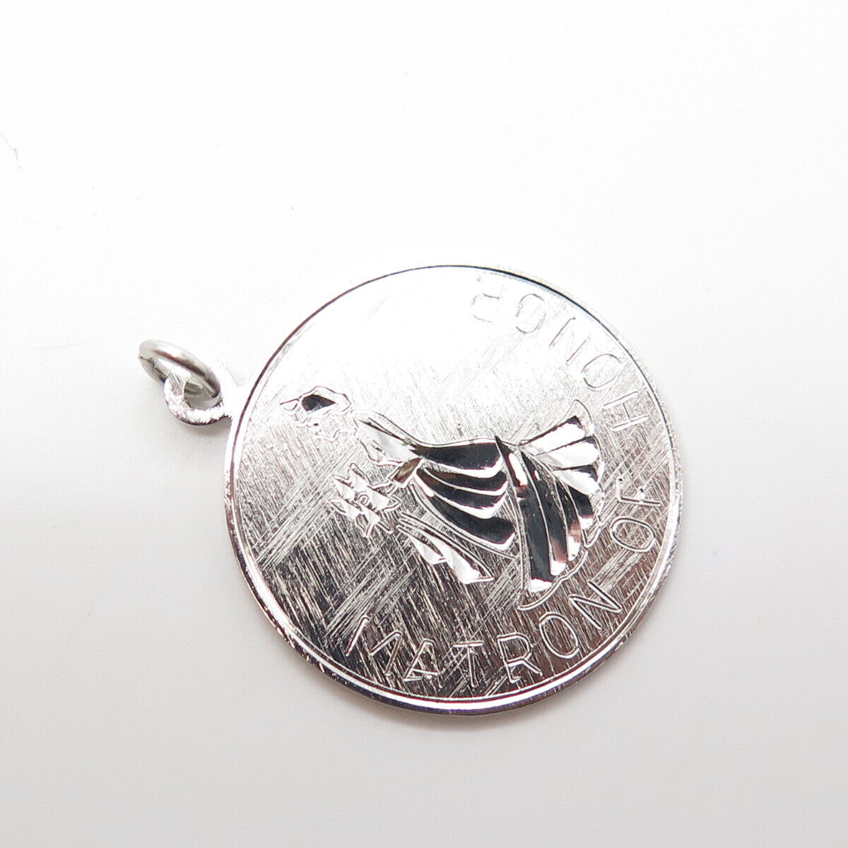 925 Sterling Silver Vintage Griffith & Sons Co "Matron of Honor" Charm Pendant