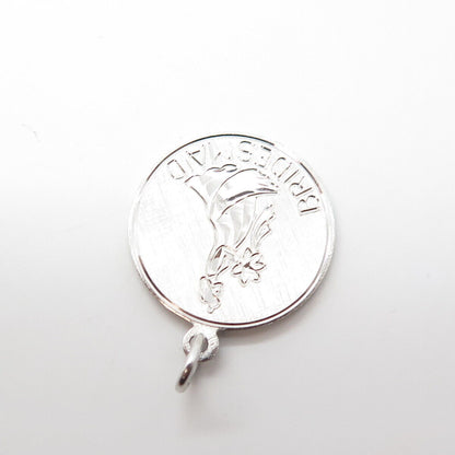 925 Sterling Silver Vintage Elco "Bridesmaid" Wedding Charm Pendant