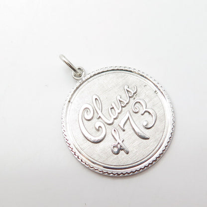 925 Sterling Silver Vintage Griffith & Sons Co "Class of 73" Charm Pendant