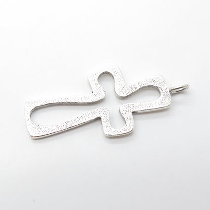 925 Sterling Silver Vintage Textured Cross Pendant