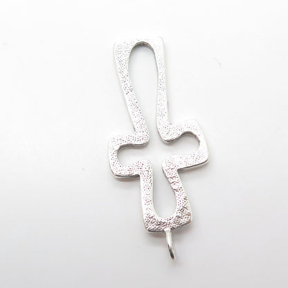 925 Sterling Silver Vintage Textured Cross Pendant