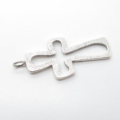 925 Sterling Silver Vintage Textured Cross Pendant