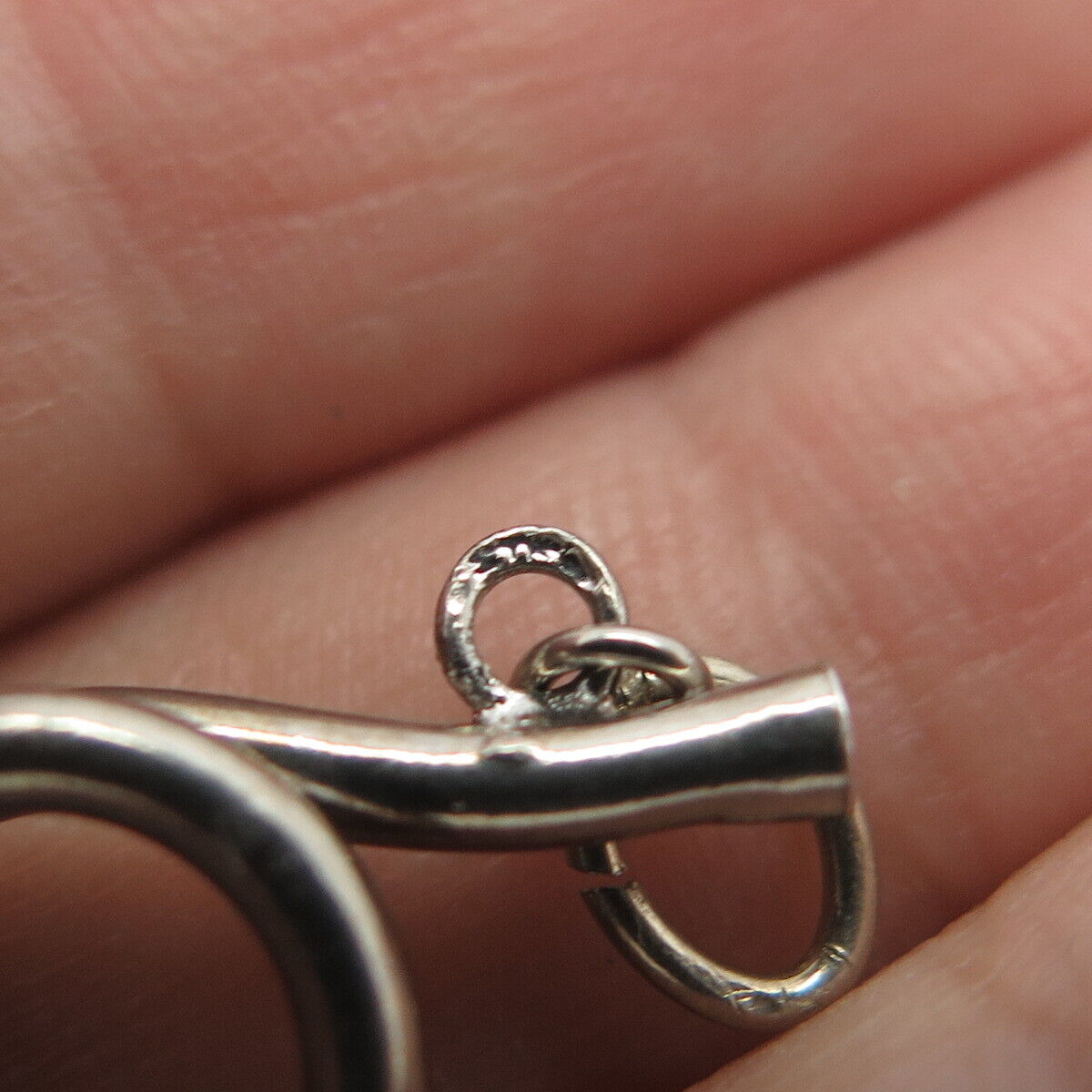 925 Sterling Silver Vintage Musical Horn 3D Charm Pendant