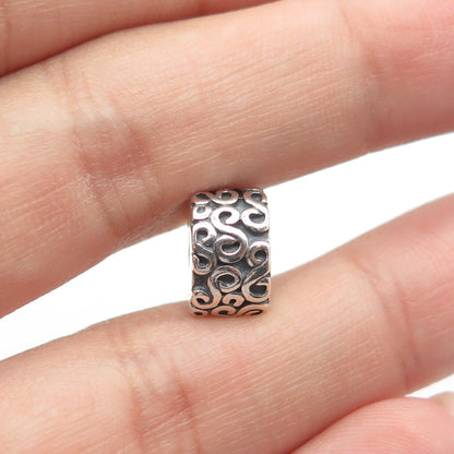 PANDORA 925 Sterling Silver Swirl Clip Charm Pendant