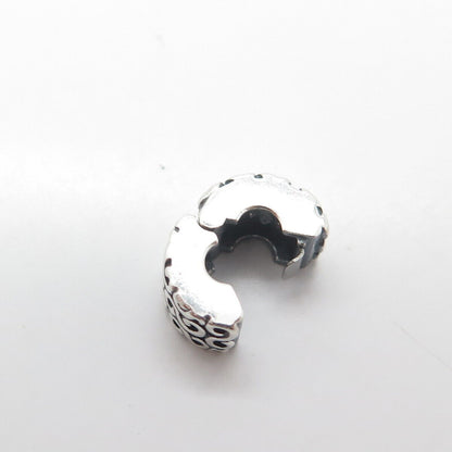 PANDORA 925 Sterling Silver Swirl Clip Charm Pendant