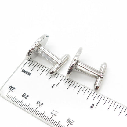 925 Sterling Silver Vintage Oval Cufflinks