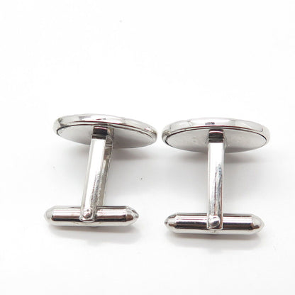 925 Sterling Silver Vintage Oval Cufflinks