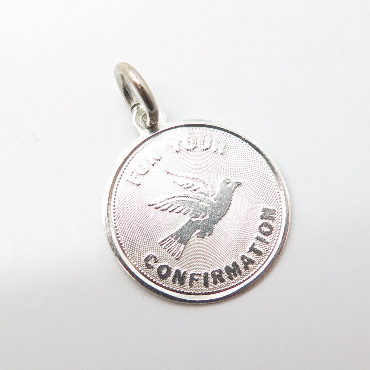 925 Sterling Silver Vintage "For Your Confirmation" Charm Pendant