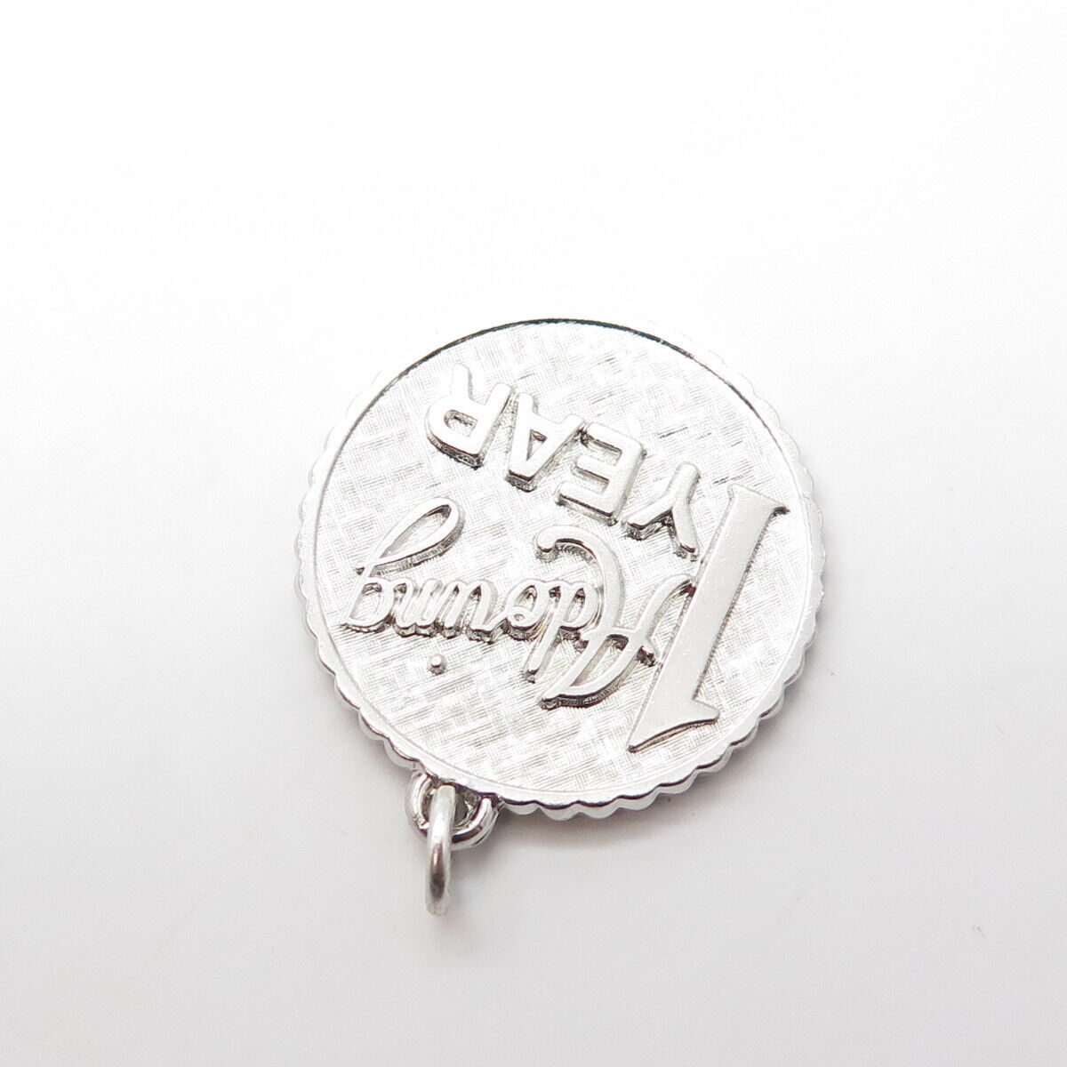 925 Sterling Silver Vintage "1 Year Adoring" Charm Pendant