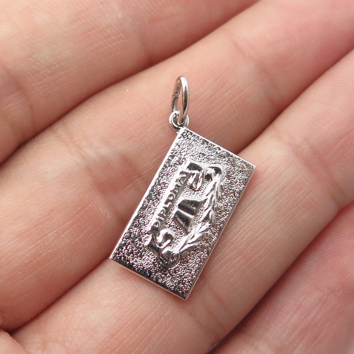 GRIFFITH & SONS CO 925 Sterling Silver Vintage "Diploma" Charm Pendant