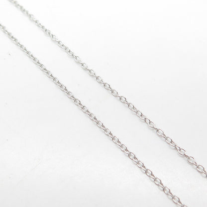 925 Sterling Silver Love Ring Cable Chain Necklace 18"