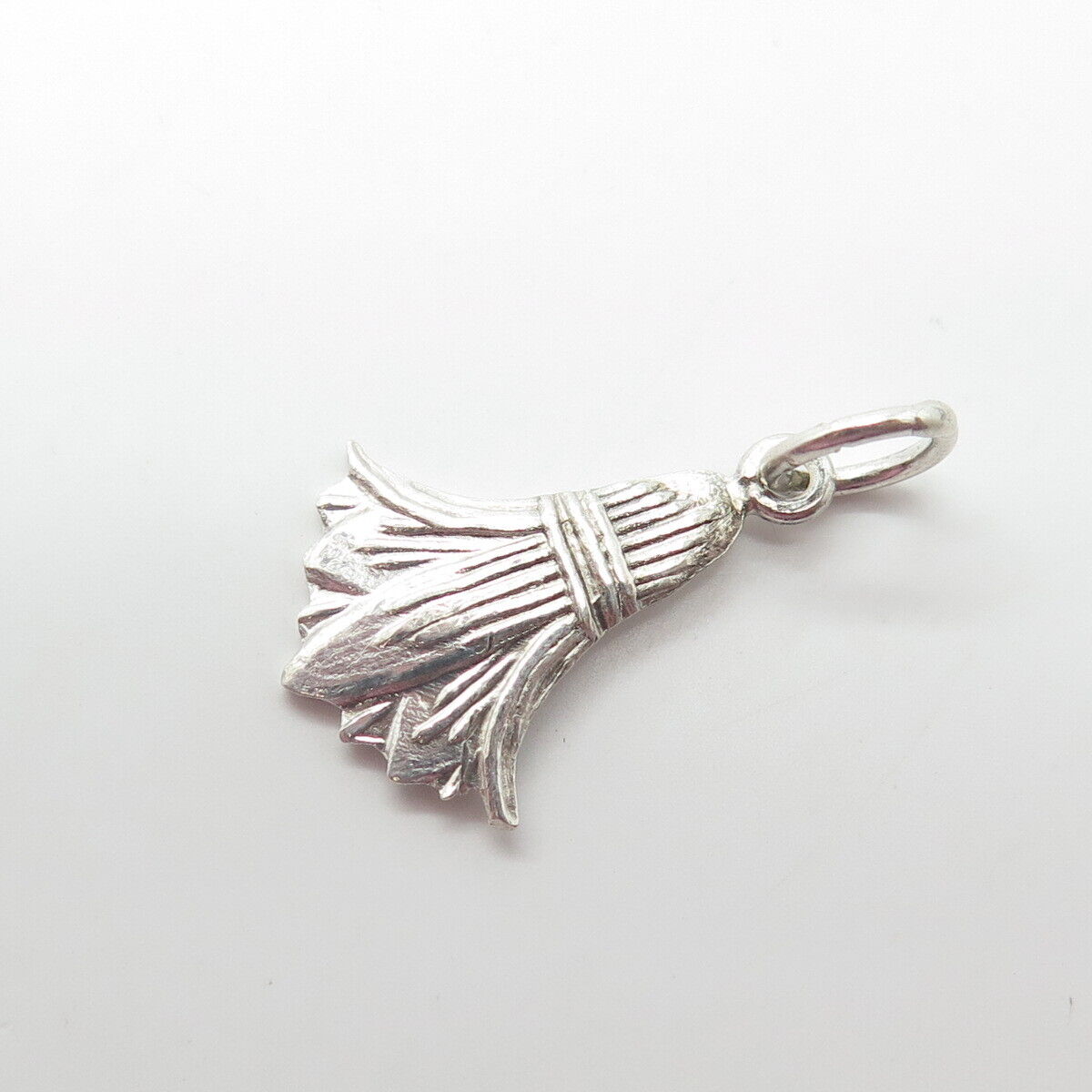 800 Silver Vintage Thistle Floral for Good Luck Charm Pendant