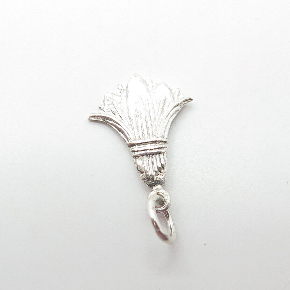 800 Silver Vintage Thistle Floral for Good Luck Charm Pendant