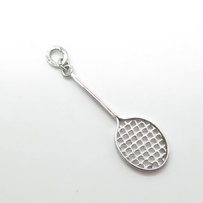 CARL ART 925 Sterling Silver Vintage Tennis Racquet Charm Pendant