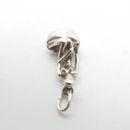 925S Sterling Silver Vintage Denmark Naked Sitting Woman Pendant