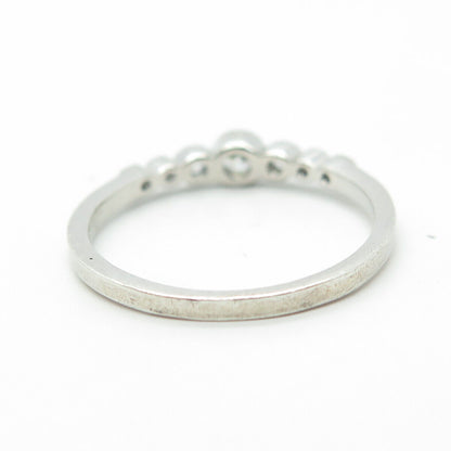 925 Sterling Silver Round-Cut Shaped C Z Ring Size 7.25