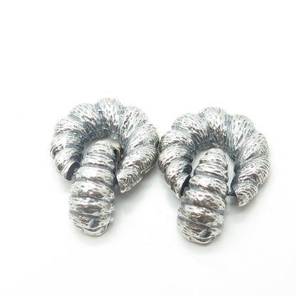 925 Sterling Silver Vintage Door Knocker Clip On Earrings