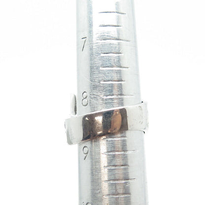 925 Sterling Silver White & Black C Z Ring Size 8.75