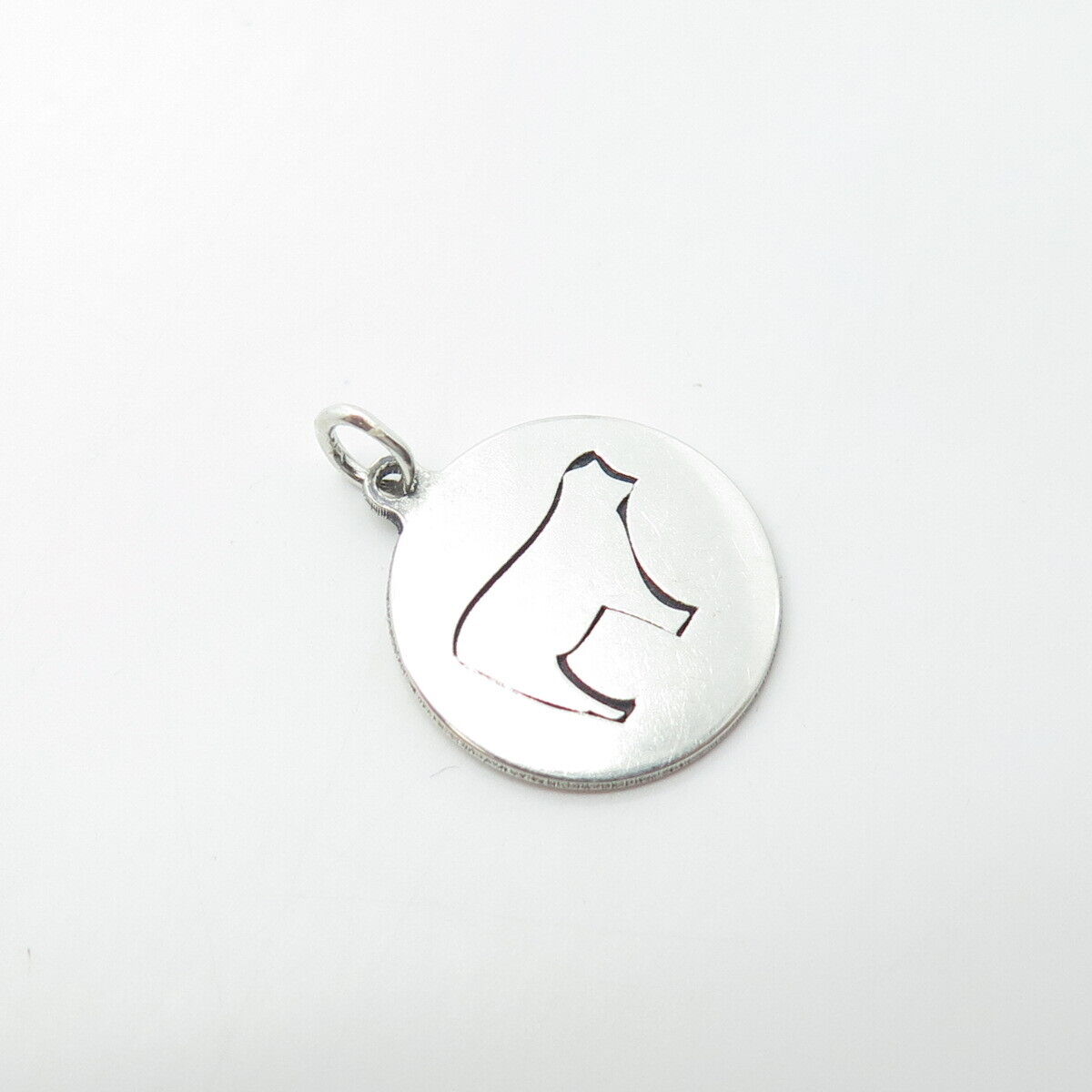 TWO IN TOWN 925 Sterling Silver USA Cow Charm Pendant