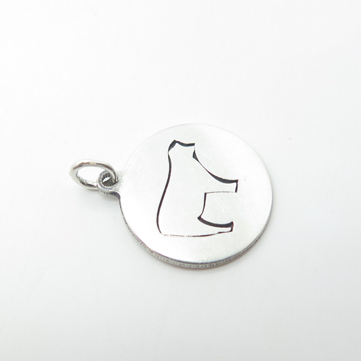 TWO IN TOWN 925 Sterling Silver USA Cow Charm Pendant